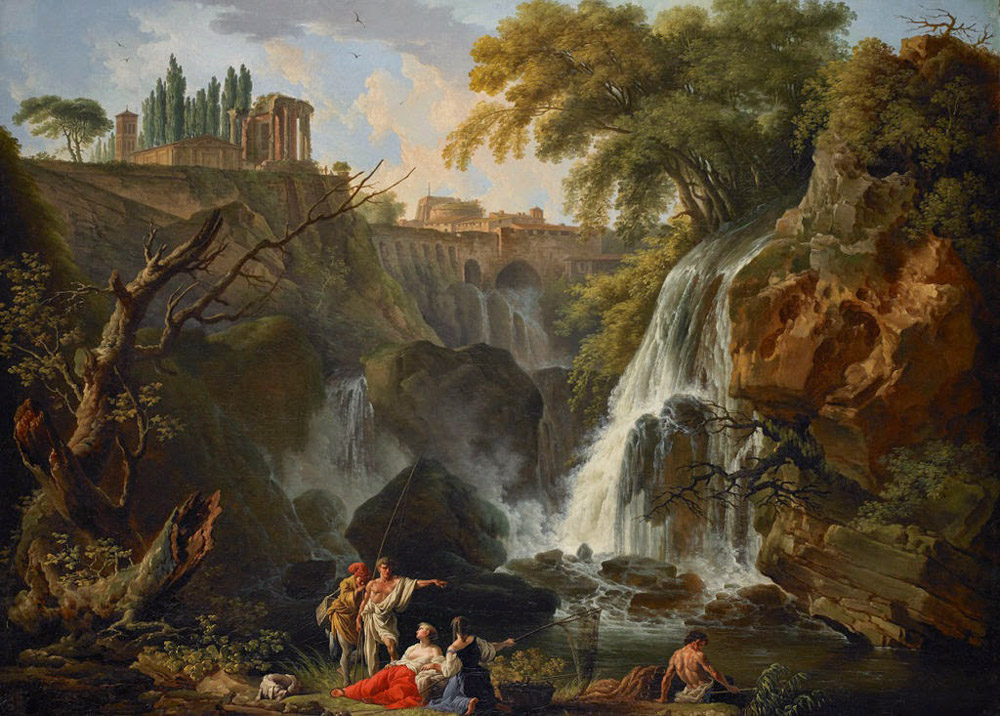 Claude Joseph Vernet,Cascade à Tivoli ( ?, avant 1789, date indéterminée)